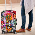 Personalized Greater Western Sydney Giants Luggage Cover Tropical Hibiscus Flowers - Pacific Fusion Style