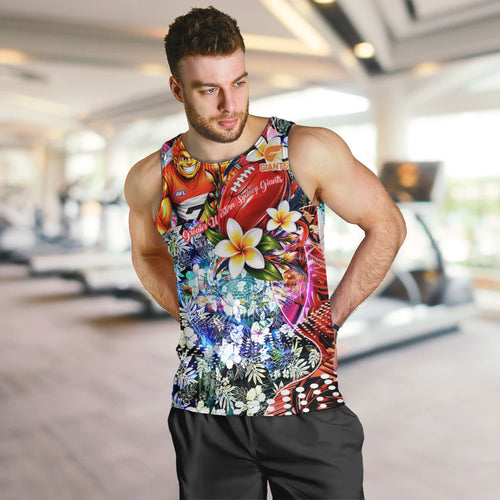 Personalized Greater Western Sydney Giants Men Tank Top Tropical Hibiscus Flowers - Pacific Fusion Style