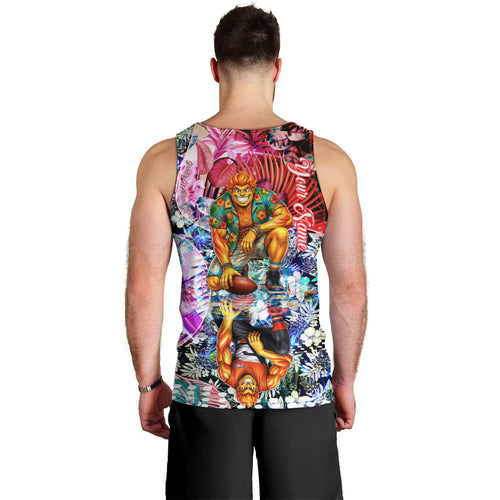 Personalized Greater Western Sydney Giants Men Tank Top Tropical Hibiscus Flowers - Pacific Fusion Style