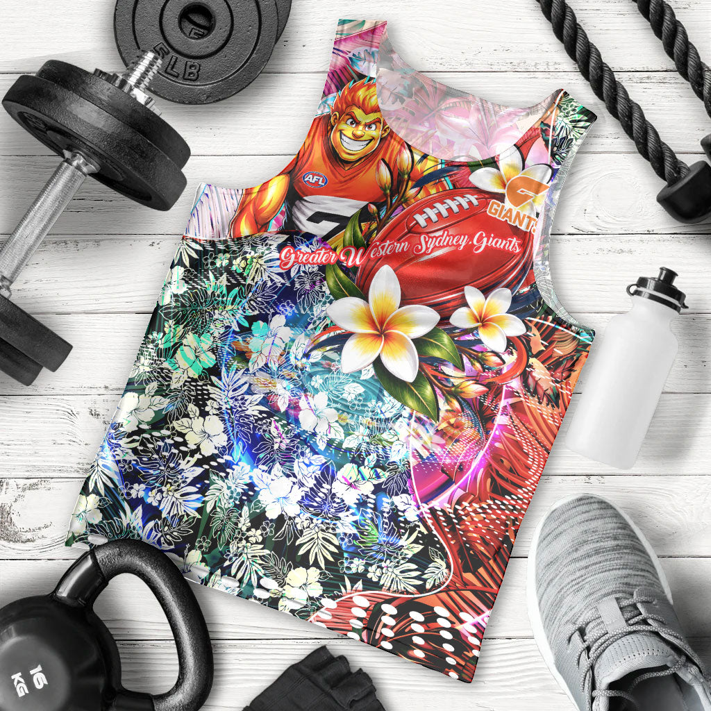 Personalized Greater Western Sydney Giants Men Tank Top Tropical Hibiscus Flowers - Pacific Fusion Style