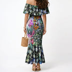 Personalized Greater Western Sydney Giants Mermaid Dress Tropical Hibiscus Flowers - Pacific Fusion Style