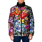 Personalized Greater Western Sydney Giants Padded Jacket Tropical Hibiscus Flowers - Pacific Fusion Style