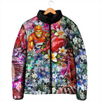 Personalized Greater Western Sydney Giants Padded Jacket Tropical Hibiscus Flowers - Pacific Fusion Style