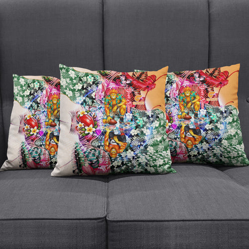 Personalized Greater Western Sydney Giants Pillow Cover Tropical Hibiscus Flowers - Pacific Fusion Style