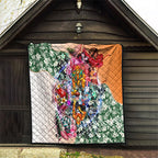 Personalized Greater Western Sydney Giants Quilt Tropical Hibiscus Flowers - Pacific Fusion Style