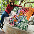 Personalized Greater Western Sydney Giants Quilt Tropical Hibiscus Flowers - Pacific Fusion Style