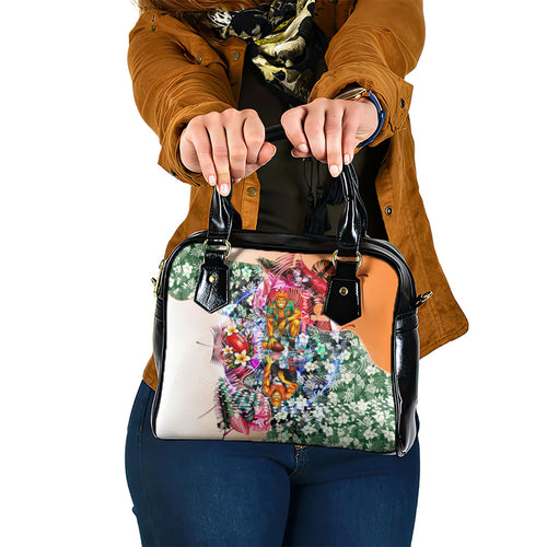 Personalized Greater Western Sydney Giants Shoulder Handbag Tropical Hibiscus Flowers - Pacific Fusion Style