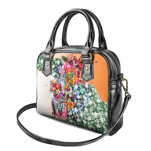 Personalized Greater Western Sydney Giants Shoulder Handbag Tropical Hibiscus Flowers - Pacific Fusion Style