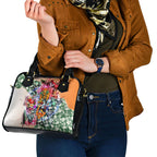 Personalized Greater Western Sydney Giants Shoulder Handbag Tropical Hibiscus Flowers - Pacific Fusion Style