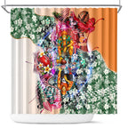 Personalized Greater Western Sydney Giants Shower Curtain Tropical Hibiscus Flowers - Pacific Fusion Style