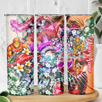 Personalized Greater Western Sydney Giants Skinny Tumbler Tropical Hibiscus Flowers - Pacific Fusion Style