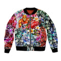 Personalized Greater Western Sydney Giants Sleeve Zip Bomber Jacket Tropical Hibiscus Flowers - Pacific Fusion Style