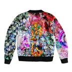 Personalized Greater Western Sydney Giants Sleeve Zip Bomber Jacket Tropical Hibiscus Flowers - Pacific Fusion Style