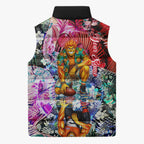 Personalized Greater Western Sydney Giants Sleeveless Puffer Jacket Tropical Hibiscus Flowers - Pacific Fusion Style