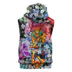 Personalized Greater Western Sydney Giants Sleeveless Zip Hoodie Tropical Hibiscus Flowers - Pacific Fusion Style