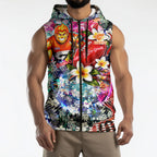 Personalized Greater Western Sydney Giants Sleeveless Zip Hoodie Tropical Hibiscus Flowers - Pacific Fusion Style