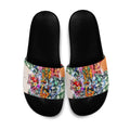 Personalized Greater Western Sydney Giants Slide Sandals Tropical Hibiscus Flowers - Pacific Fusion Style