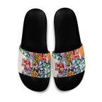 Personalized Greater Western Sydney Giants Slide Sandals Tropical Hibiscus Flowers - Pacific Fusion Style