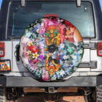 Personalized Greater Western Sydney Giants Spare Tire Cover Tropical Hibiscus Flowers - Pacific Fusion Style