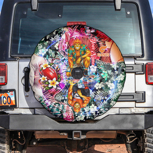 Personalized Greater Western Sydney Giants Spare Tire Cover Tropical Hibiscus Flowers - Pacific Fusion Style