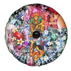 Personalized Greater Western Sydney Giants Spare Tire Cover Tropical Hibiscus Flowers - Pacific Fusion Style