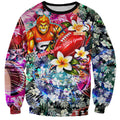 Personalized Greater Western Sydney Giants Sweatshirt Tropical Hibiscus Flowers - Pacific Fusion Style