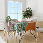 Personalized Greater Western Sydney Giants Tablecloth Tropical Hibiscus Flowers - Pacific Fusion Style
