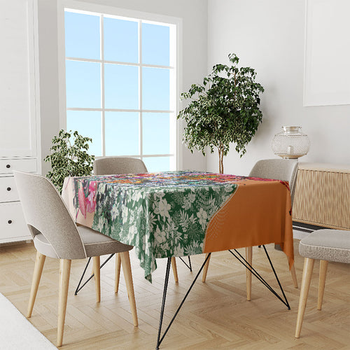 Personalized Greater Western Sydney Giants Tablecloth Tropical Hibiscus Flowers - Pacific Fusion Style