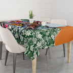 Personalized Greater Western Sydney Giants Tablecloth Tropical Hibiscus Flowers - Pacific Fusion Style