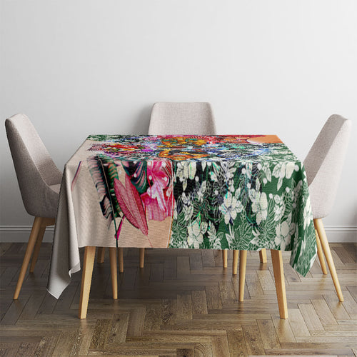 Personalized Greater Western Sydney Giants Tablecloth Tropical Hibiscus Flowers - Pacific Fusion Style