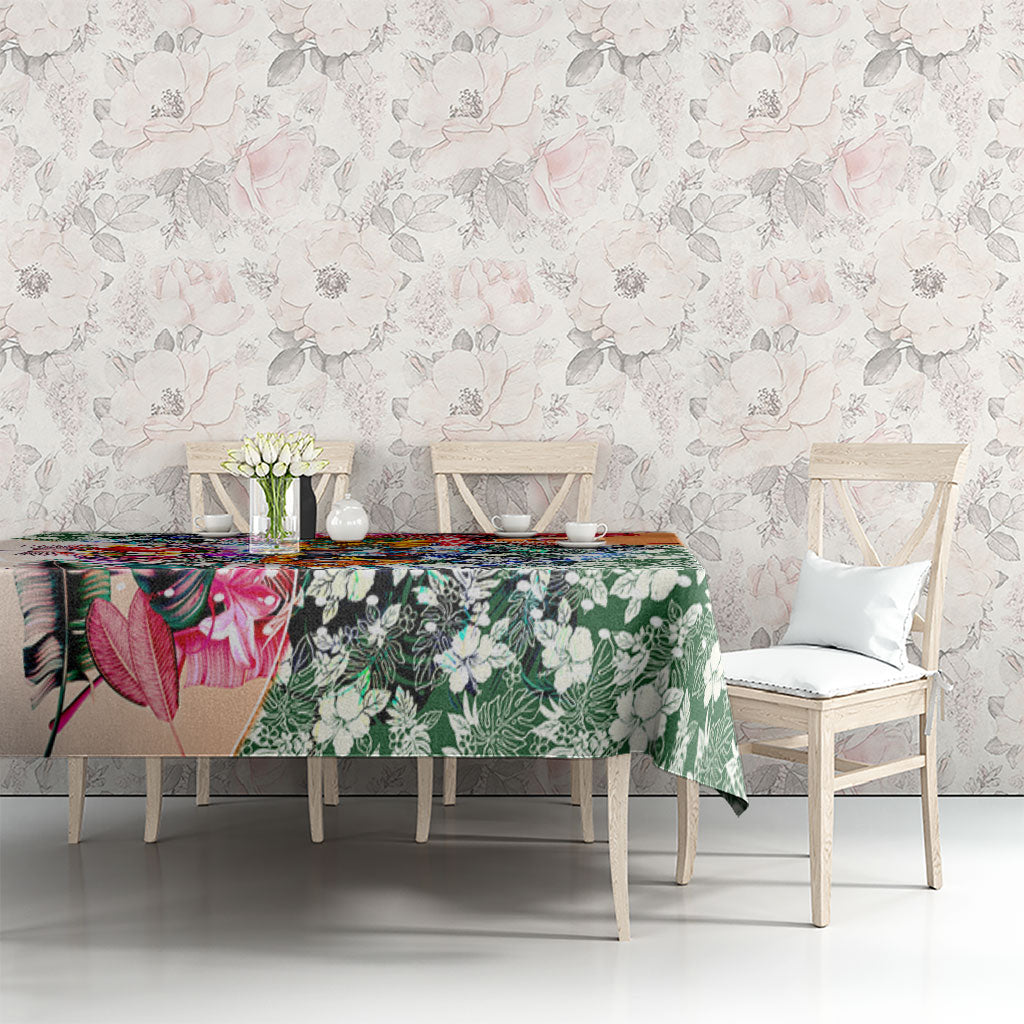 Personalized Greater Western Sydney Giants Tablecloth Tropical Hibiscus Flowers - Pacific Fusion Style