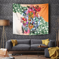 Personalized Greater Western Sydney Giants Tapestry Tropical Hibiscus Flowers - Pacific Fusion Style
