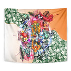 Personalized Greater Western Sydney Giants Tapestry Tropical Hibiscus Flowers - Pacific Fusion Style