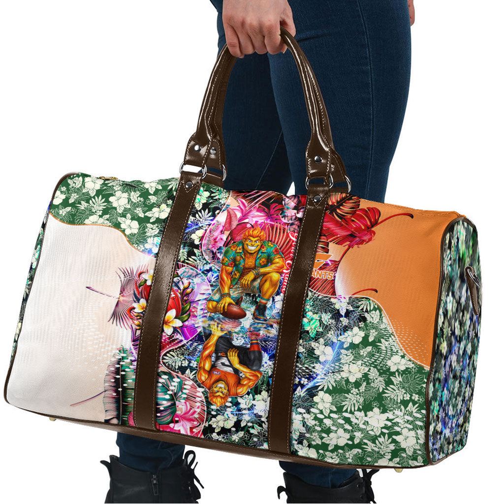 Personalized Greater Western Sydney Giants Travel Bag Tropical Hibiscus Flowers - Pacific Fusion Style