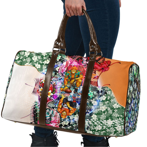 Personalized Greater Western Sydney Giants Travel Bag Tropical Hibiscus Flowers - Pacific Fusion Style