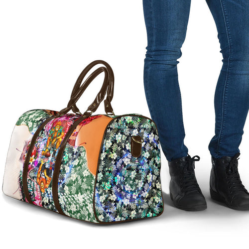 Personalized Greater Western Sydney Giants Travel Bag Tropical Hibiscus Flowers - Pacific Fusion Style
