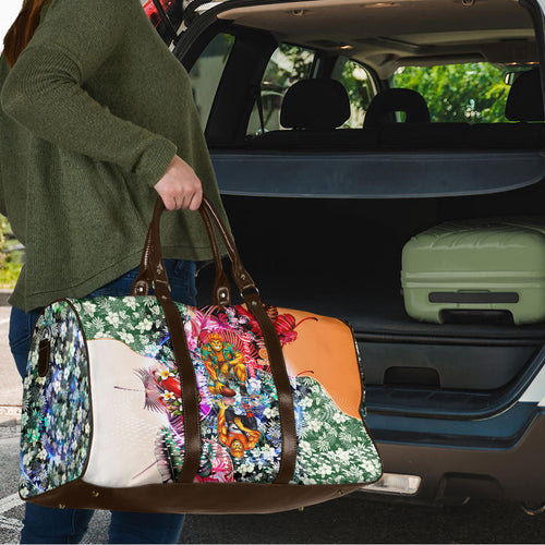 Personalized Greater Western Sydney Giants Travel Bag Tropical Hibiscus Flowers - Pacific Fusion Style