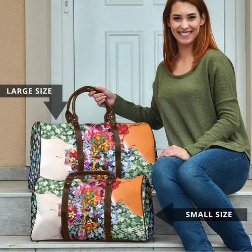 Personalized Greater Western Sydney Giants Travel Bag Tropical Hibiscus Flowers - Pacific Fusion Style