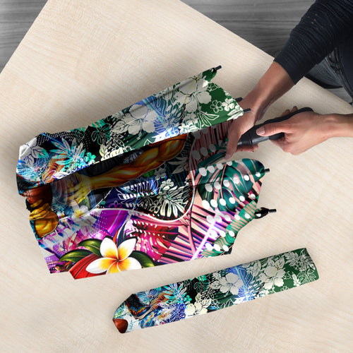 Personalized Greater Western Sydney Giants Umbrella Tropical Hibiscus Flowers - Pacific Fusion Style