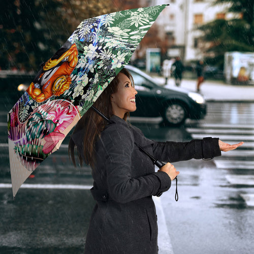 Personalized Greater Western Sydney Giants Umbrella Tropical Hibiscus Flowers - Pacific Fusion Style