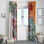 Personalized Greater Western Sydney Giants Window Curtain Tropical Hibiscus Flowers - Pacific Fusion Style