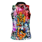 Personalized Greater Western Sydney Giants Women Sleeveless Polo Shirt Tropical Hibiscus Flowers - Pacific Fusion Style