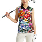 Personalized Greater Western Sydney Giants Women Sleeveless Polo Shirt Tropical Hibiscus Flowers - Pacific Fusion Style