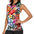 Personalized Greater Western Sydney Giants Women Sleeveless Polo Shirt Tropical Hibiscus Flowers - Pacific Fusion Style