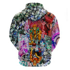 Personalized Greater Western Sydney Giants Zip Hoodie Tropical Hibiscus Flowers - Pacific Fusion Style