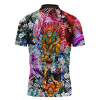 Personalized Greater Western Sydney Giants Zipper Polo Shirt Tropical Hibiscus Flowers - Pacific Fusion Style