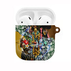 Personalized Hawthorn Football Hawks AirPods Case Tropical Hibiscus Flowers - Pacific Fusion Style