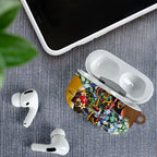 Personalized Hawthorn Football Hawks AirPods Case Tropical Hibiscus Flowers - Pacific Fusion Style