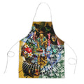 Personalized Hawthorn Football Hawks Apron Tropical Hibiscus Flowers - Pacific Fusion Style