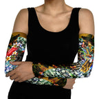 Personalized Hawthorn Football Hawks Arm Sleeves Tropical Hibiscus Flowers - Pacific Fusion Style